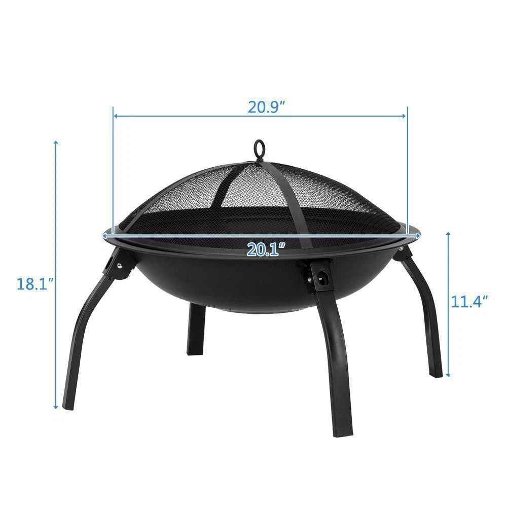Fire Pit Folding Wooden Burning Backyard Garden Decor Heater Bowl Foldable Fire Pit For Outdoor Use 4