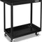 Industrial Service Cart Black Shelf Steel Utility Cart Tool Storage Organizer For Easy Mobility And 7