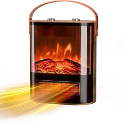 electric fireplace with realistic 3d flame, portable space heater for indoor use, cozy warmth for any room