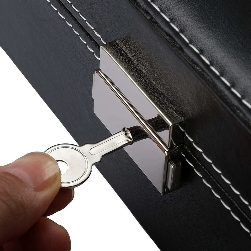 24 Slot Leather Watch Box Jewelry Organizer Large Storage Space Ideal Present For Watch Lovers 2