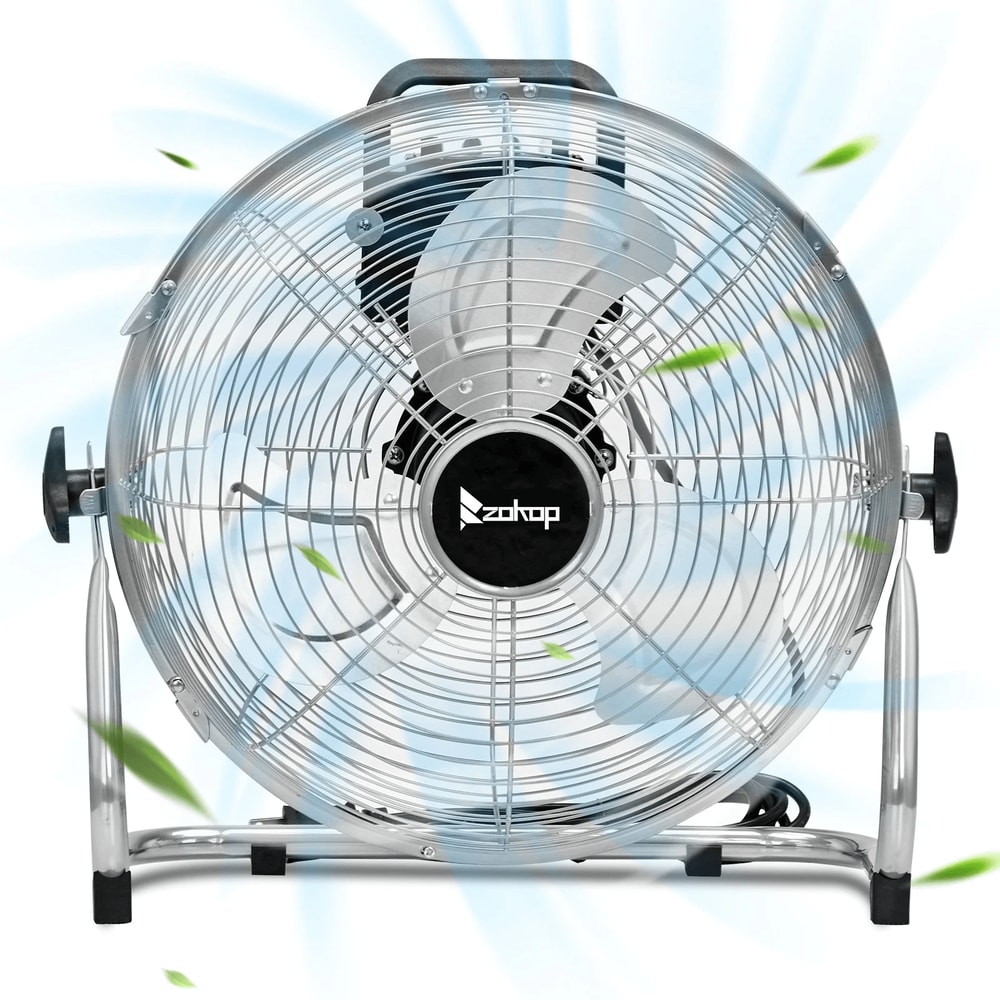 Industrial Floor Fan With High Velocity Metal Blades 1