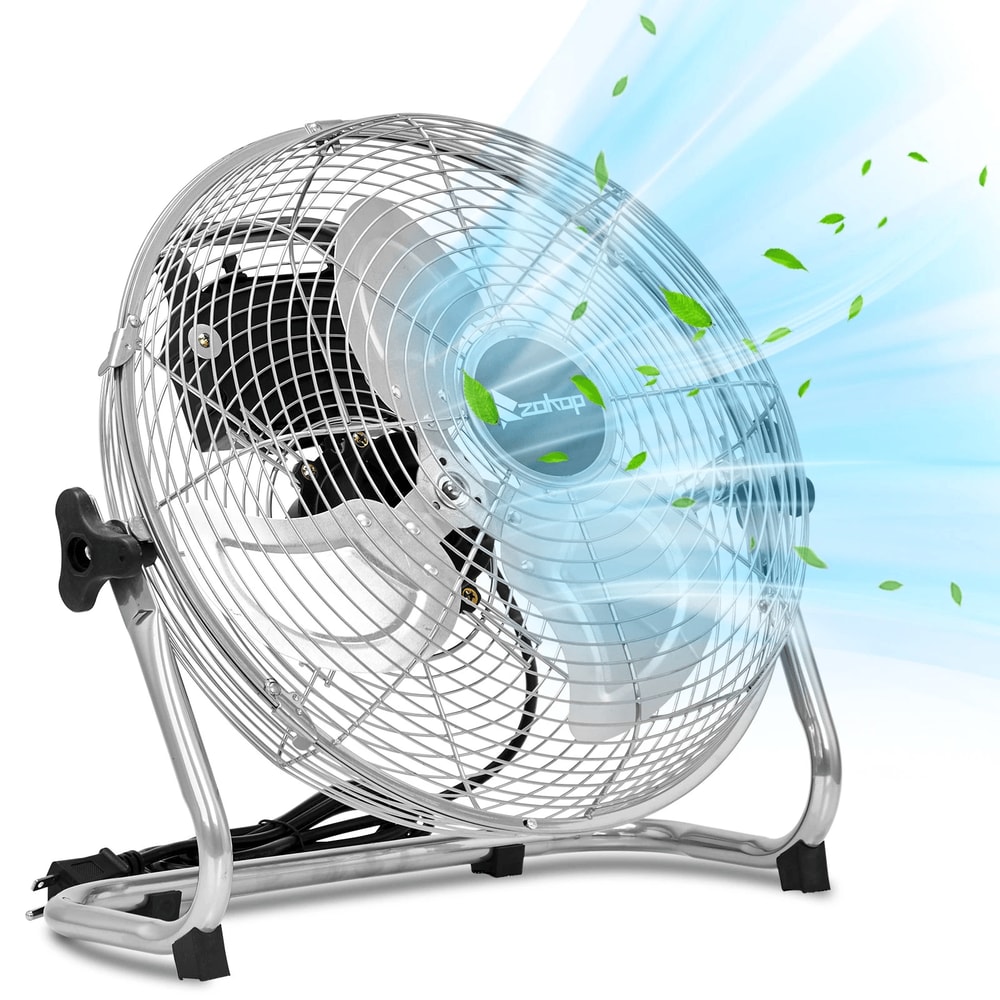 Industrial Floor Fan With High Velocity Metal Blades 0