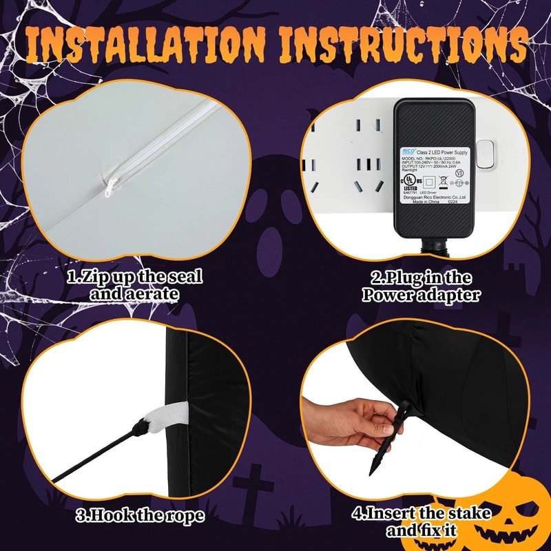 Animated Black Cat Halloween Inflatable Shakable Head Outdoor Decoration For Spooky Displays 9