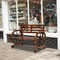 Rustic Loveseat Outdoor Wooden Garden Bench Wagon Patio Furniture For Stylish Outdoor Spaces 2