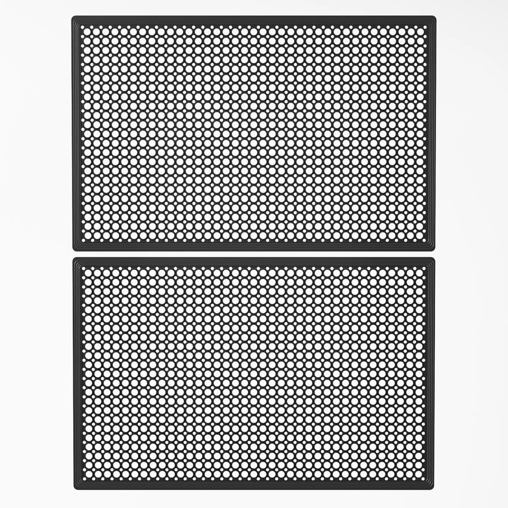 NonSlip Restaurant Kitchen Floor Mats Durable Drainage Rubber Mats In Black For Commercial Use 7