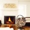 Tubular Steel Log Hoop Round Fireplace Log Holder Firewood Storage Rack 1