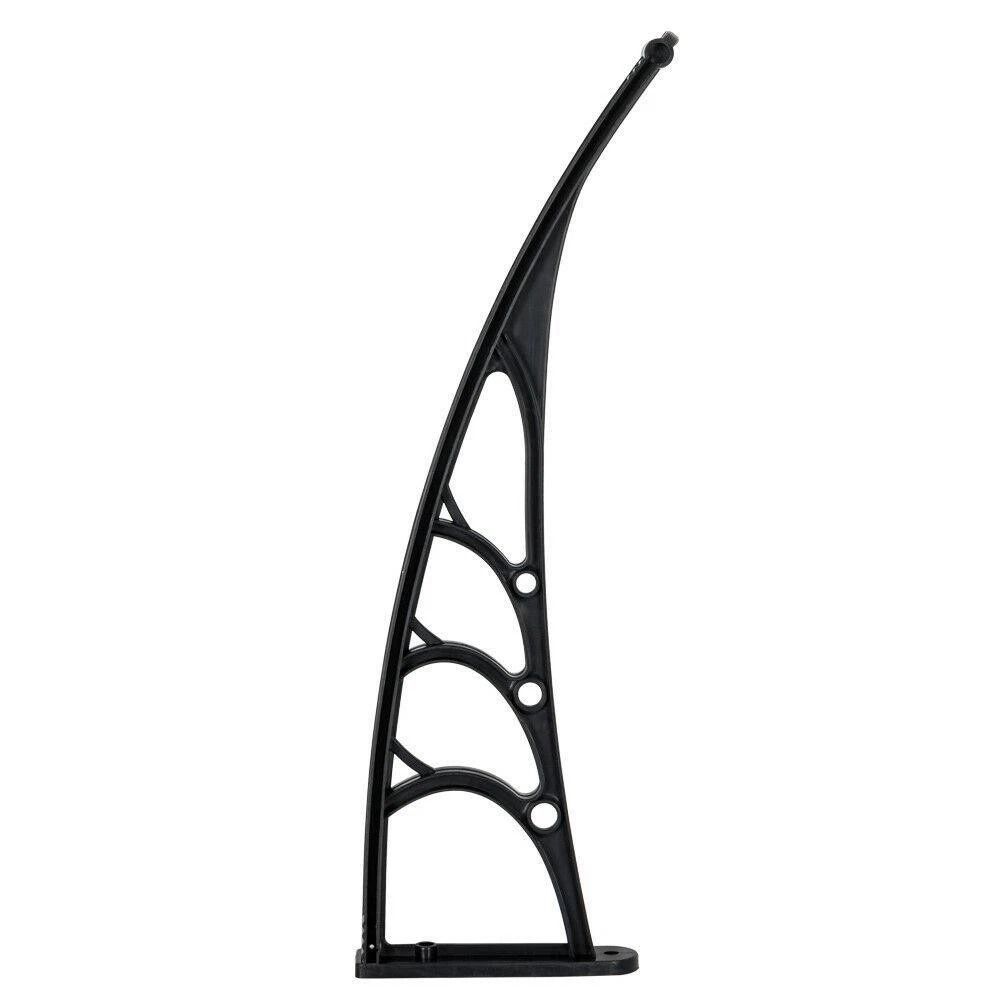 Polycarbonate Patio Doors Shade Cover With Black Bracket Durable Windows Awning For Outdoor Protect 4