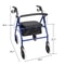 Aluminum Rollator Rolling Walker With Medical Curved Back Soft Seat And 4 Wheels For Support And Sa