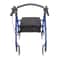 Aluminum Rollator Rolling Walker With Medical Curved Back Soft Seat And 4 Wheels For Support And Sa