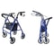 Aluminum Rollator Rolling Walker With Medical Curved Back Soft Seat And 4 Wheels For Support And Sa