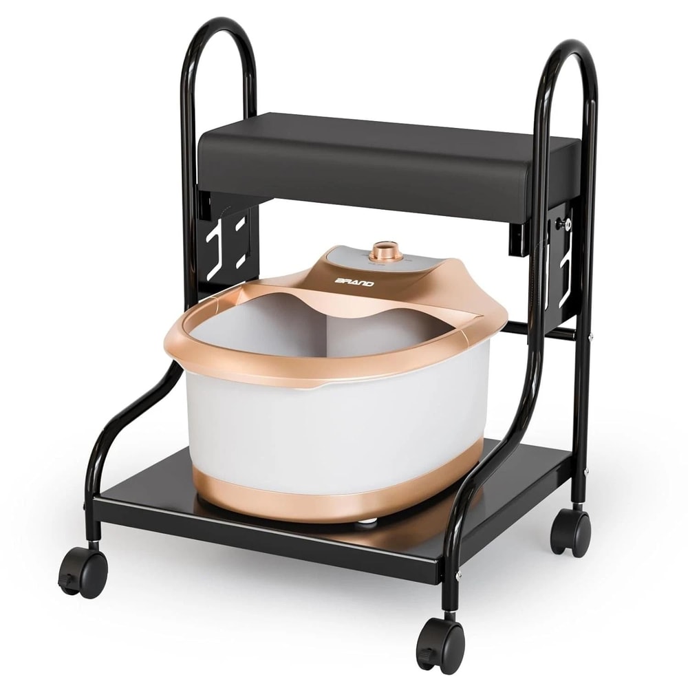 Nail Foot Spa Cart Adjustable Height Trolley With PU Pad Locking Casters For Comfort And Durabilit 11