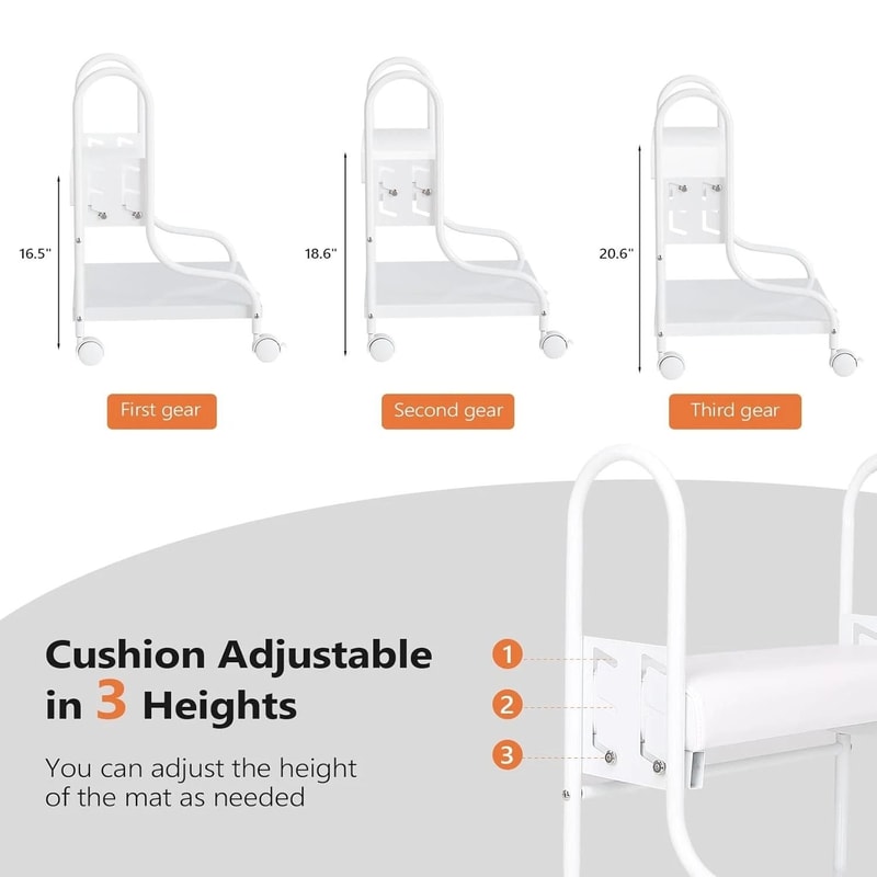 Nail Foot Spa Cart Adjustable Height Trolley With PU Pad Locking Casters For Comfort And Durabilit 4