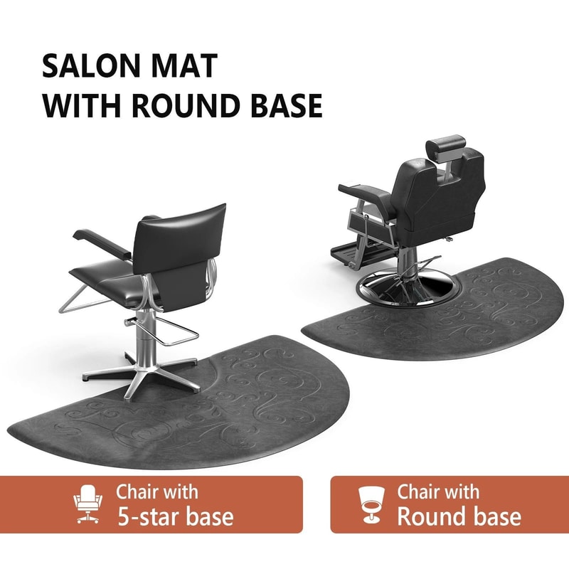 AntiSlip PU Salon Mat Waterproof Barber Chair Floor Mat Heavy Duty Salon Protection NonSlip Floorin 7