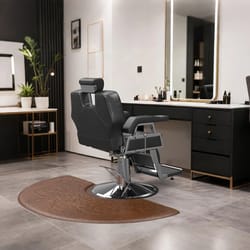 anti-slip pu salon mat, waterproof barber chair floor mat, heavy duty, salon protection, non-slip flooring