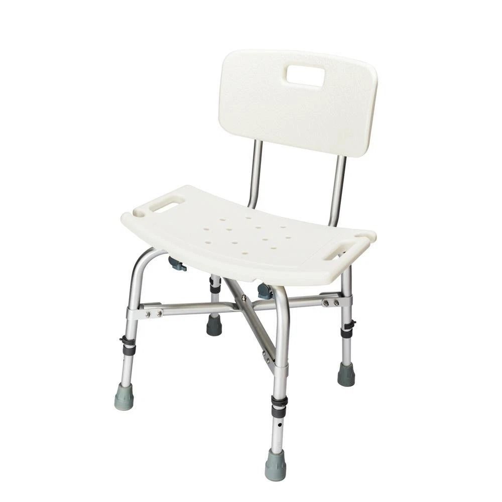 Adjustable Height Bath Shower Chair Bathroom Seat Bench Stool With Backrest 6