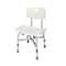 Adjustable Height Bath Shower Chair Bathroom Seat Bench Stool With Backrest 9