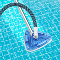 triangle swimming pool vacuum head, clear view transparent with pool connection