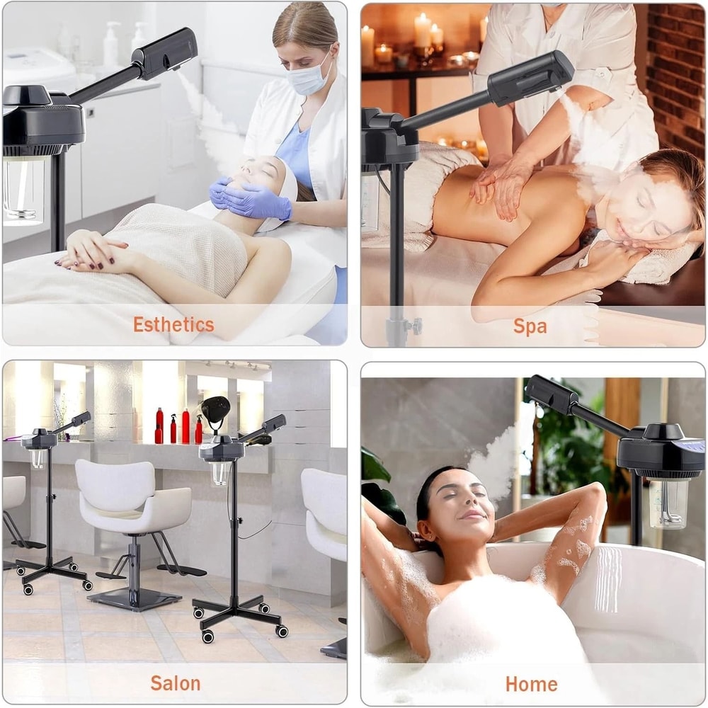Professional Facial Steamer New Esthetician Steamer With Hot Ozone Mist Black 6
