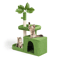 Tower With Scratching Post Cozy Condo Green Leaves Cat Tree With Padded Beds 0