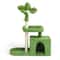 Tower With Scratching Post Cozy Condo Green Leaves Cat Tree With Padded Beds 10