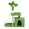 Tower With Scratching Post Cozy Condo Green Leaves Cat Tree With Padded Beds 10