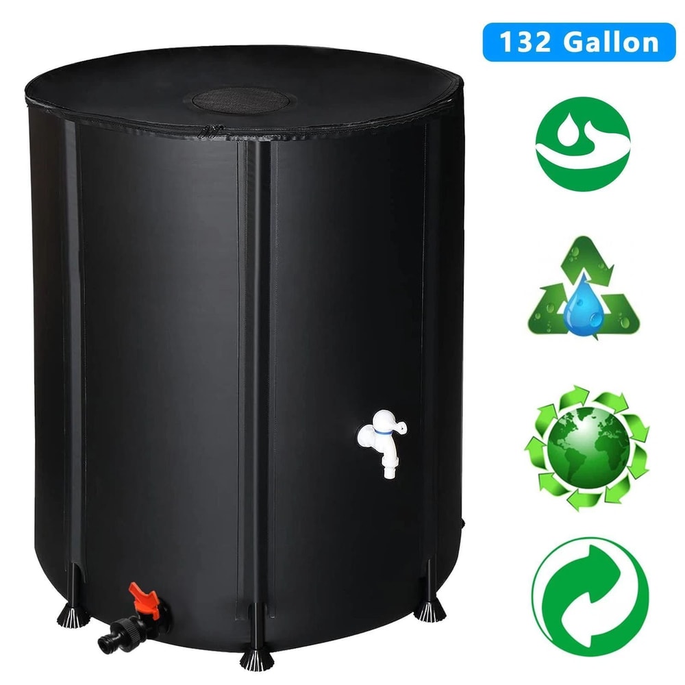 HighQuality Folding Rain Barrel Water Collector PVC Mesh Cloth 7