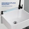 Plastic WallMounted Utility Sink With HotCold Faucet Save Space WhiteBlack 4