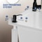Plastic WallMounted Utility Sink With HotCold Faucet Save Space WhiteBlack 6