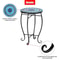 End Table Mosaic Accent Table Blue Sea Round Side Table With Metal Base Decorative Side Table 6