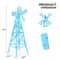 Garden 2Layer CrossJointed Wooden Windmill Weathervane With Head Backyard Decor 10