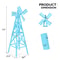 Garden 2Layer CrossJointed Wooden Windmill Weathervane With Head Backyard Decor 10