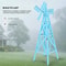 Garden 2Layer CrossJointed Wooden Windmill Weathervane With Head Backyard Decor 3