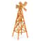 Garden 2Layer CrossJointed Wooden Windmill Weathervane With Head Backyard Decor 13
