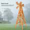 Garden 2Layer CrossJointed Wooden Windmill Weathervane With Head Backyard Decor 6