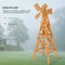 Garden 2Layer CrossJointed Wooden Windmill Weathervane With Head Backyard Decor 6
