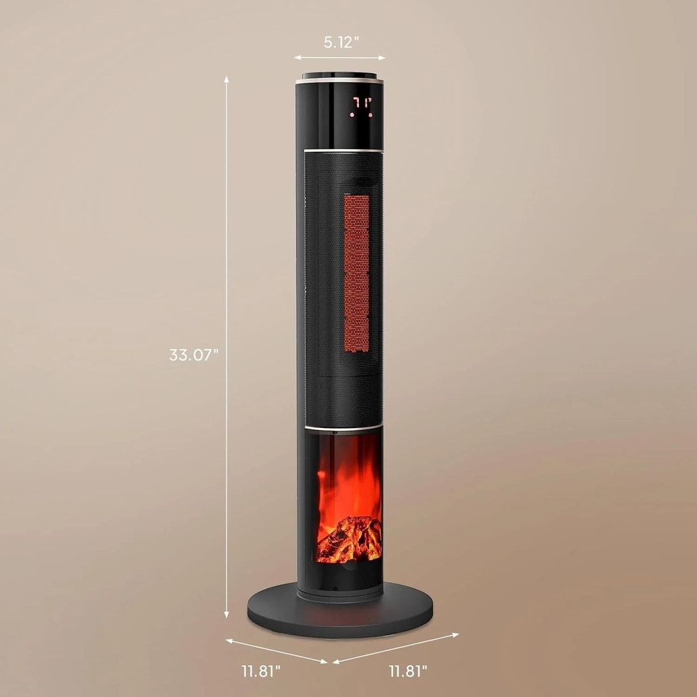 Electric Space Tower Heater WRemote TipOver Protection Overheating Safety Feature 5