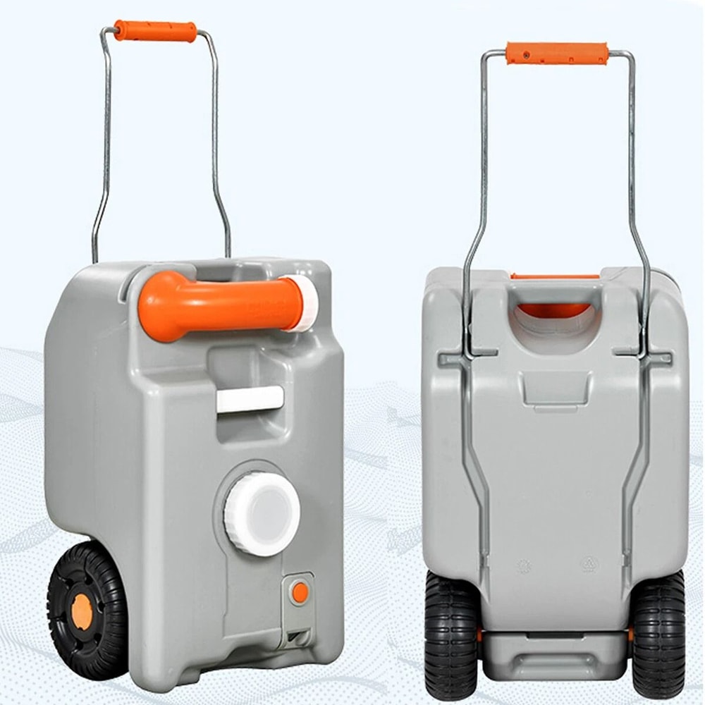 Waste Tank Tote For RV Camper Sewer Dump With Wheel Portable Water Holding 0