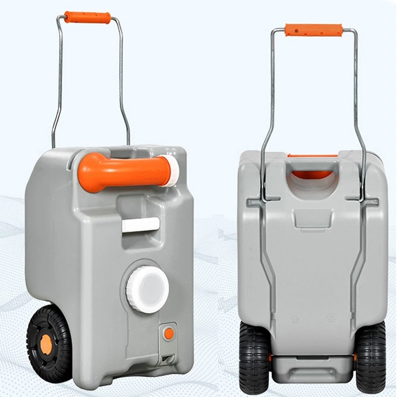 Waste Tank Tote For RV Camper Sewer Dump With Wheel Portable Water Holding 2