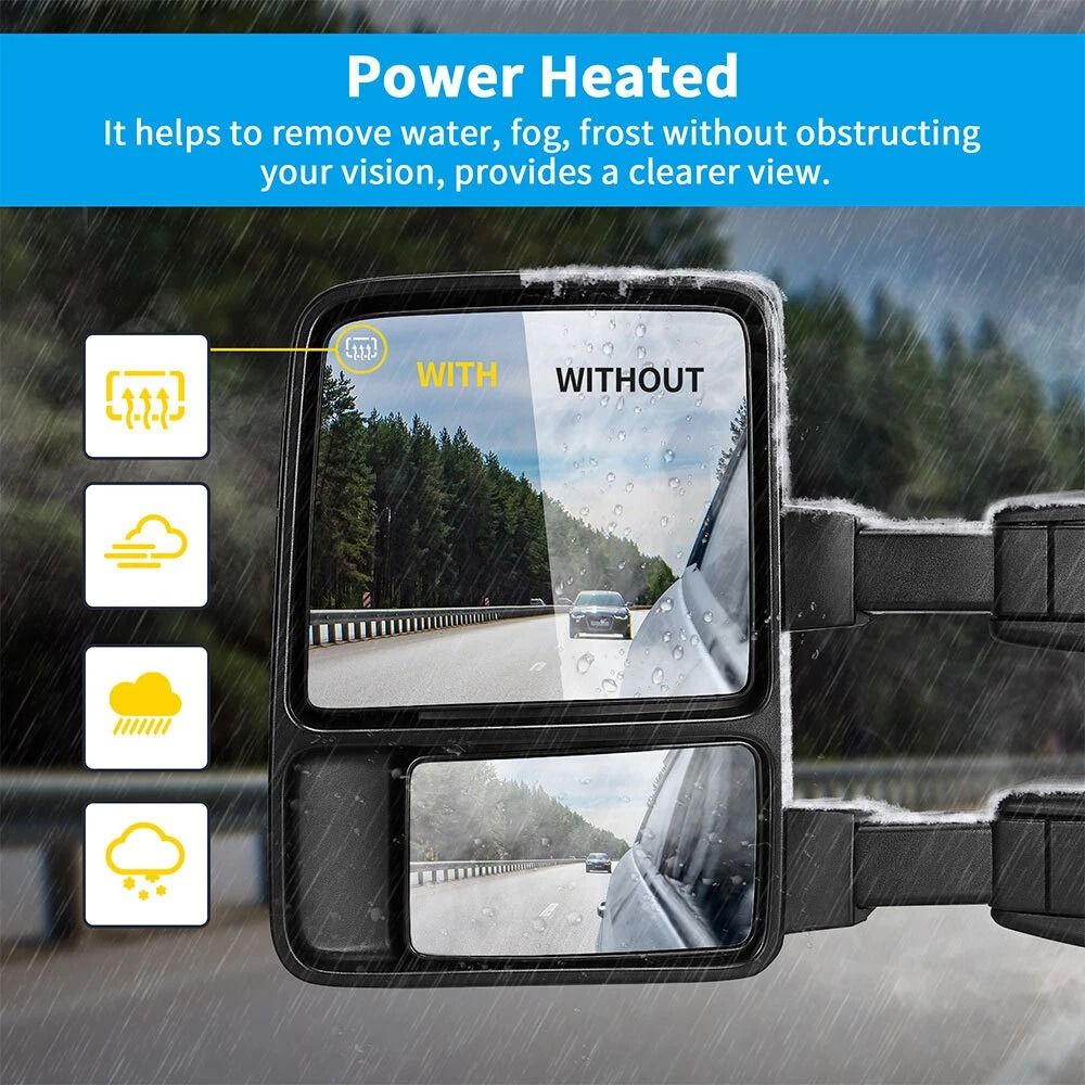 Power Heated Tow Mirror For Driver Side Super Duty Durable Reliable Towing Accessory 2