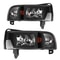 Dodge Ram Headlights Assembly Black Housing Headlamps 0