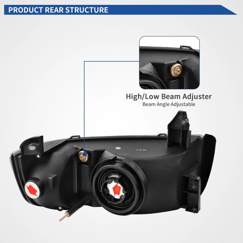 Dodge Ram Headlights Assembly Black Housing Headlamps 5