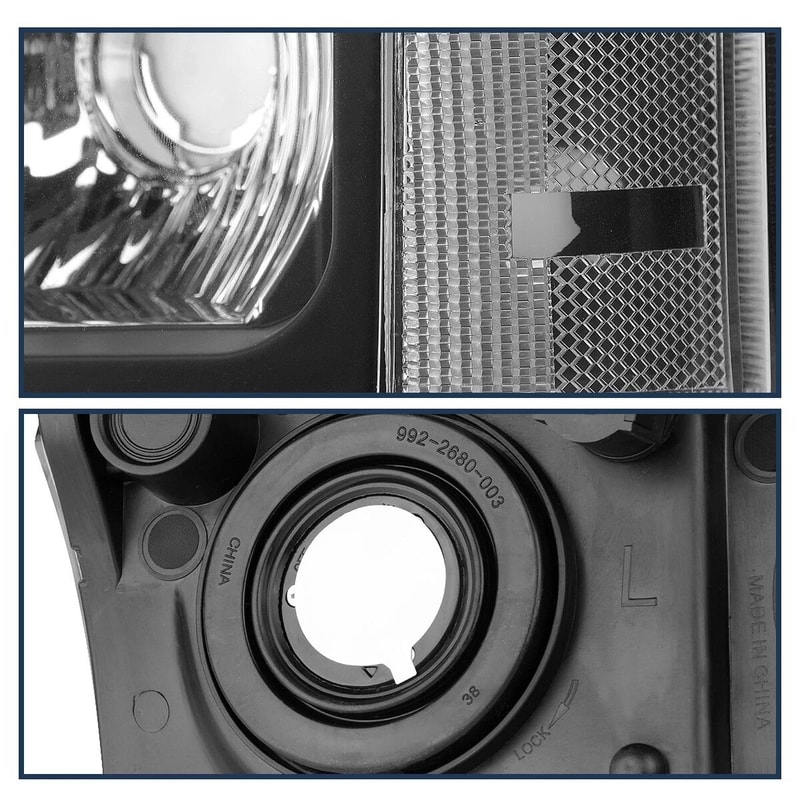 Avalanche Black Clear Headlights Bumper Signal Lamps For Chevy Silverado Perfect Fit Modern Look 2