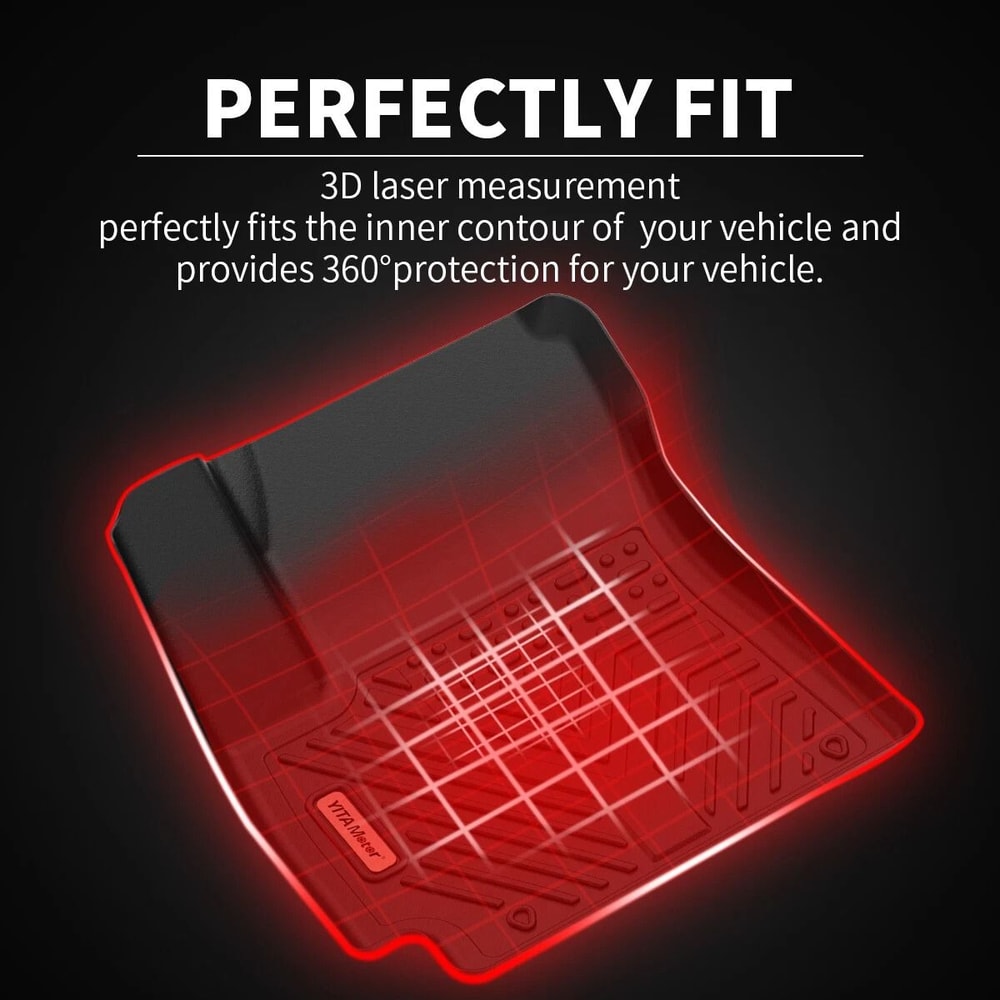 Kia Soul All Weather 3D Car Floor Mats TPE Rubber AntiSlip Liners 9