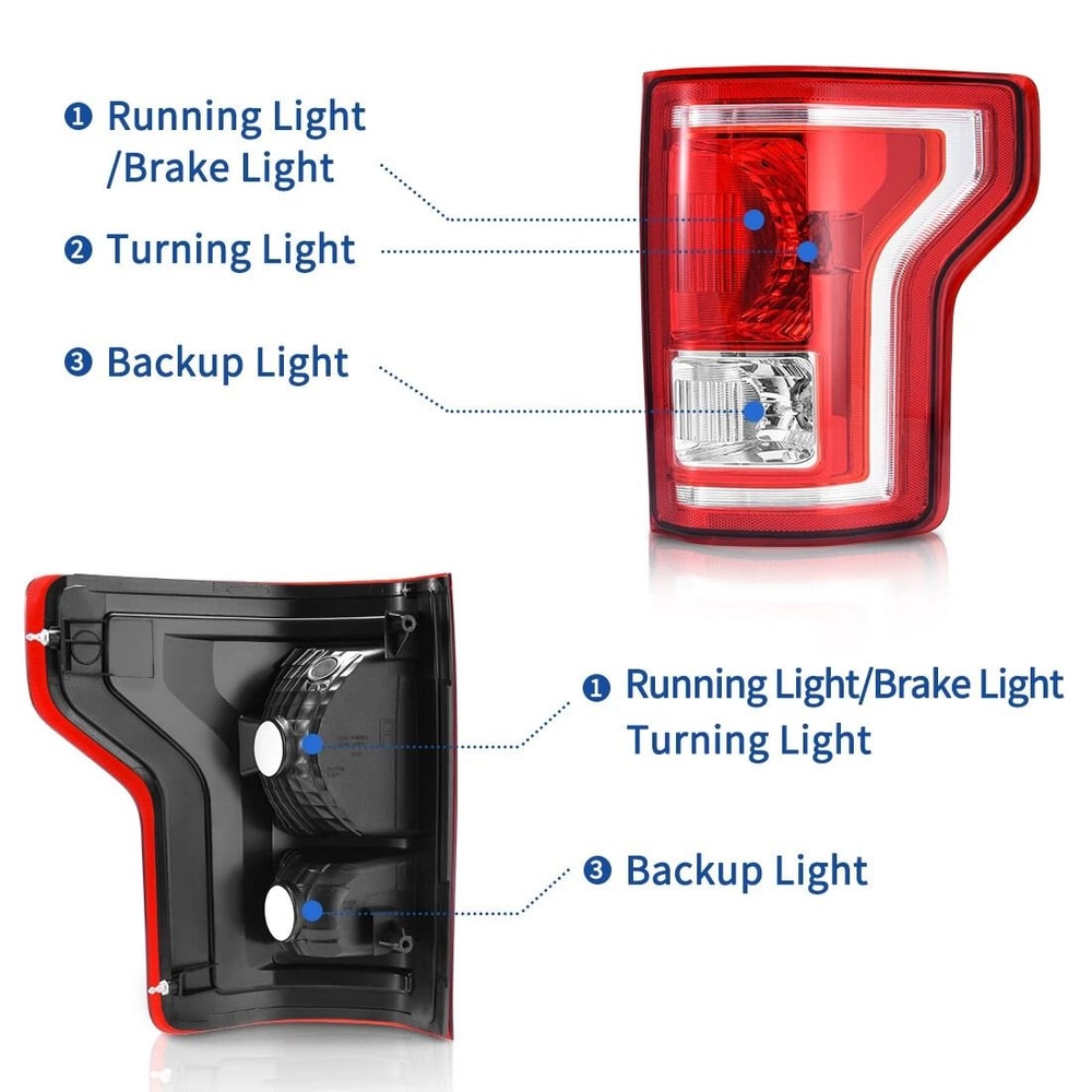 Pickup Tail Lights For Ford Halogen Rear Lamps Left Right Replacement Lamps For Superior Visibilit 2