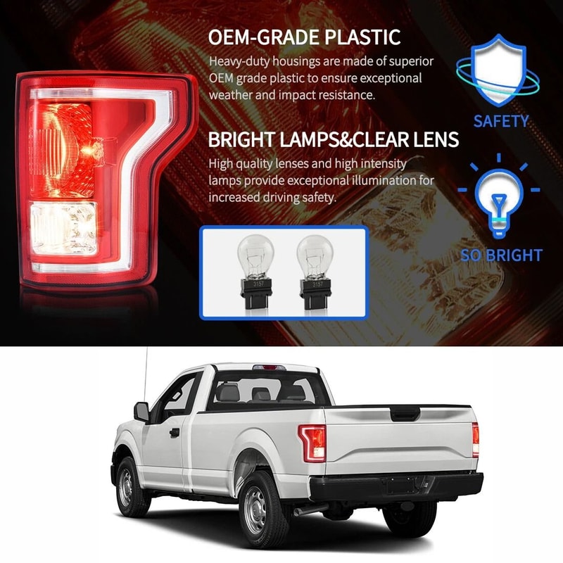 Pickup Tail Lights For Ford Halogen Rear Lamps Left Right Replacement Lamps For Superior Visibilit 4