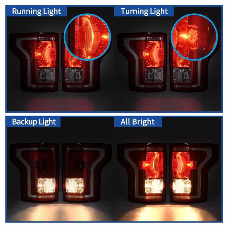 Pickup Tail Lights For Ford Halogen Rear Lamps Left Right Replacement Lamps For Superior Visibilit 6