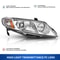 Chrome Amber Headlights Honda Civic Sedan 4Dr Headlamps Set LHRH Enhanced Lighting Performance 5