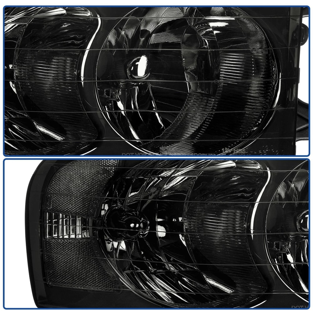 Smoke Lens Chrome Headlights Assembly For Dodge Ram 3