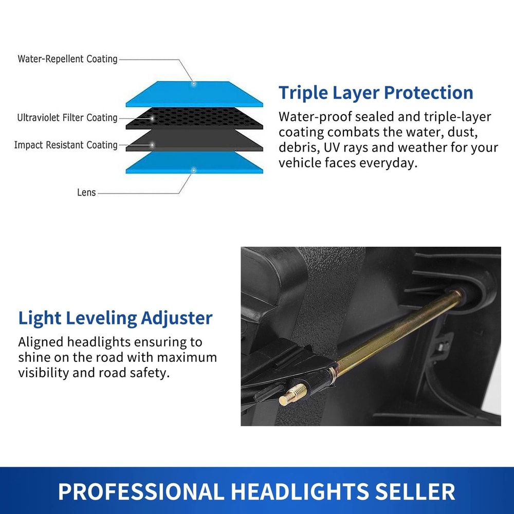 Smoke Lens Chrome Headlights Assembly For Dodge Ram 5