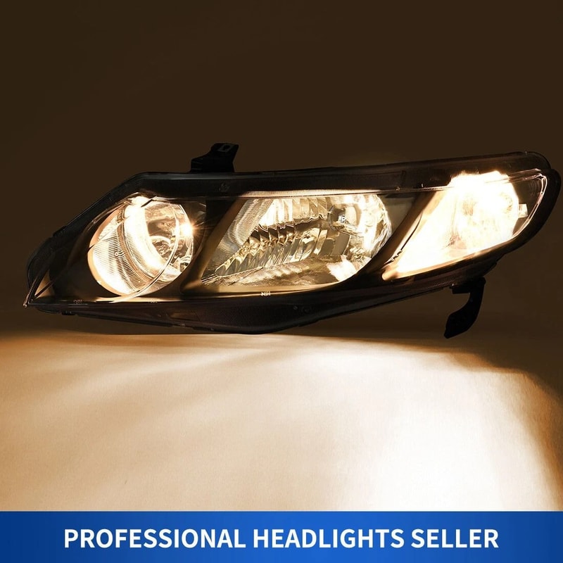 Black Housing Headlights For Honda Civic Sedan 20062011 Qaualma Door Headlamps 2